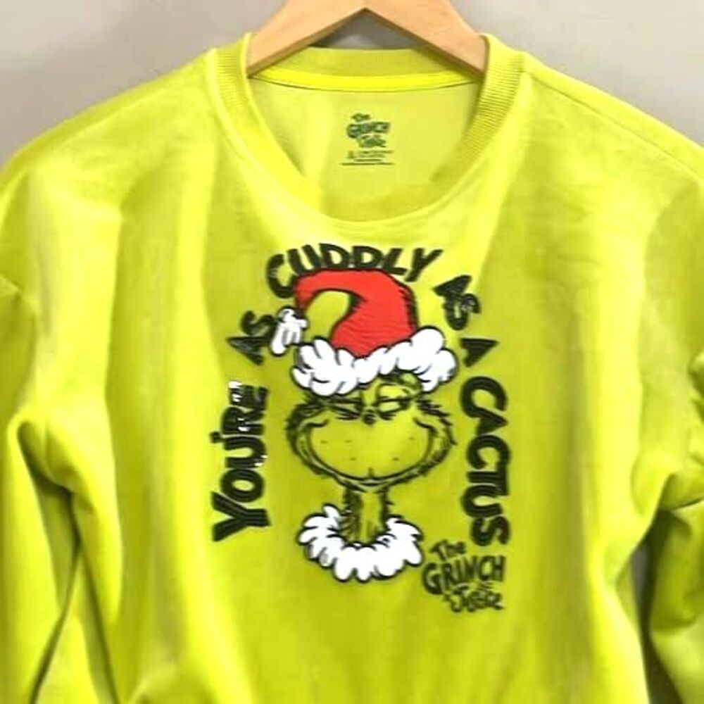 Justice “￼you’re cuddly as the Grinch” sz. small 7/8 like new